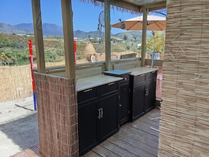 Terrace/patio - Cozy campground in beautiful Salobrena with WiFi, AC (Salobrena)