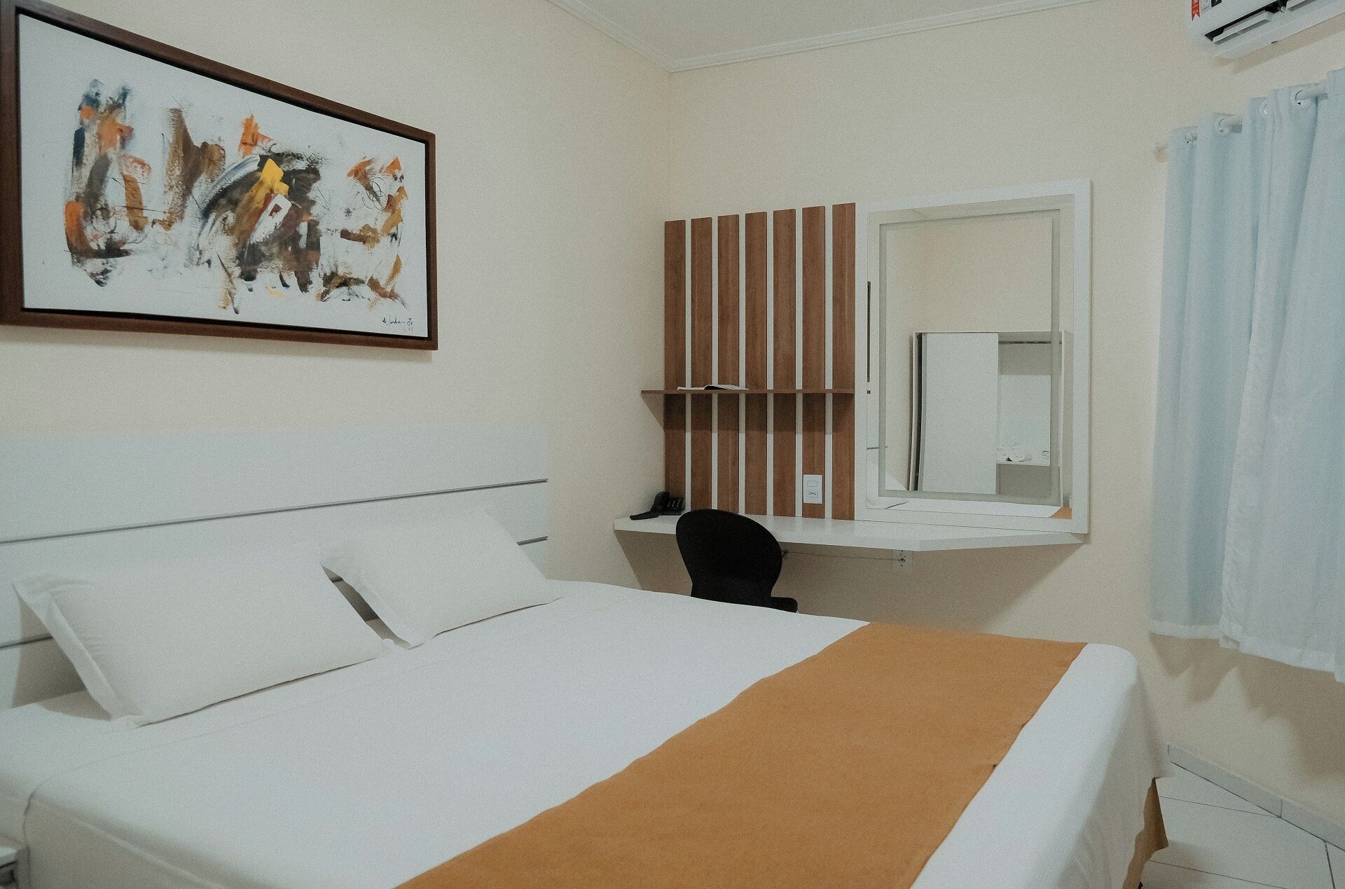 Premium bedding, desk, blackout curtains, iron/ironing board