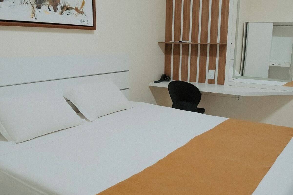 Premium bedding, desk, blackout curtains, iron/ironing board