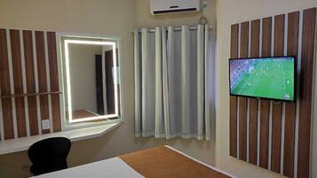 Premium bedding, desk, blackout curtains, iron/ironing board