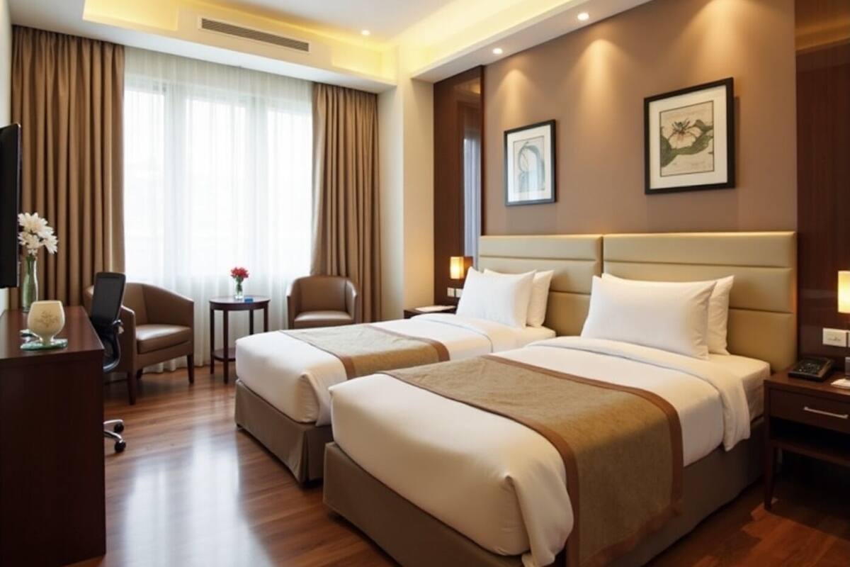 Family Double or Twin Room | Desk, laptop workspace, free WiFi