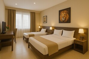 Comfort Double or Twin Room, City View | Desk, laptop workspace, free WiFi