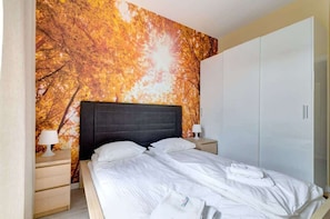 1 bedroom, iron/ironing board, travel crib, WiFi