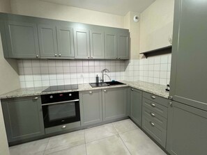Fridge, oven, stovetop, dishwasher