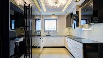 Fridge, oven, stovetop, dishwasher