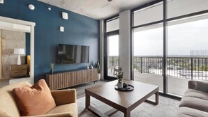 Living area - Landing | Chic 2BD, Gym (St. Petersburg)