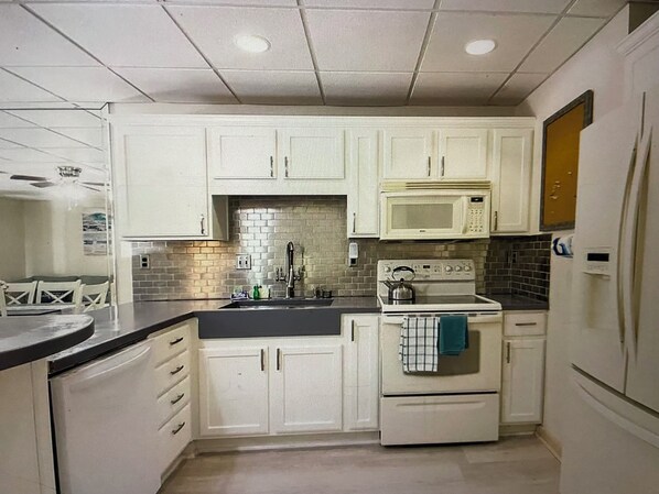 Microwave, oven, stovetop, dishwasher