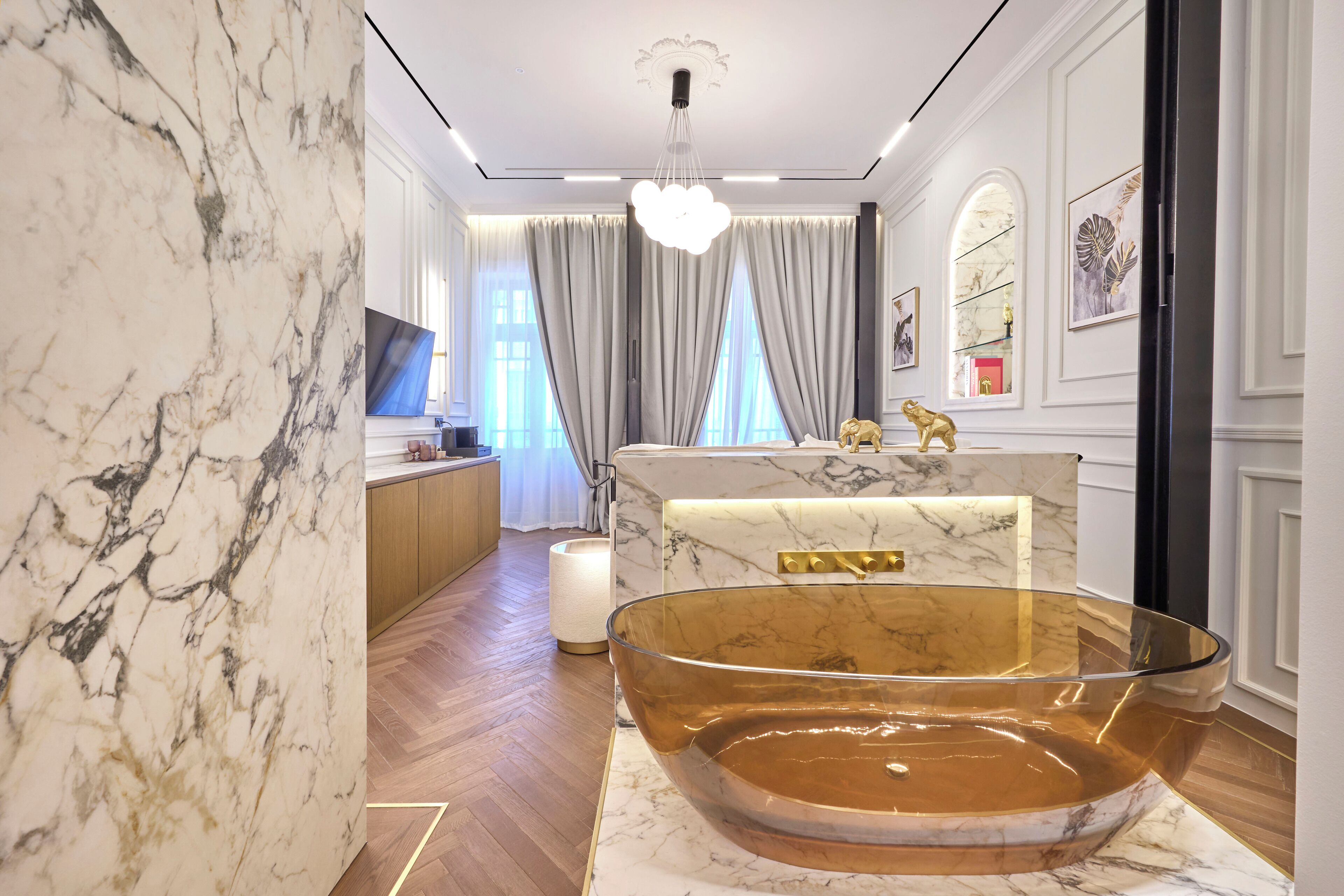 Grand Suite, Balcony, City View | In-room safe, desk, blackout drapes, iron/ironing board