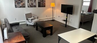 Enjoy a cozy apartment just 20 minutes from Manhattan.