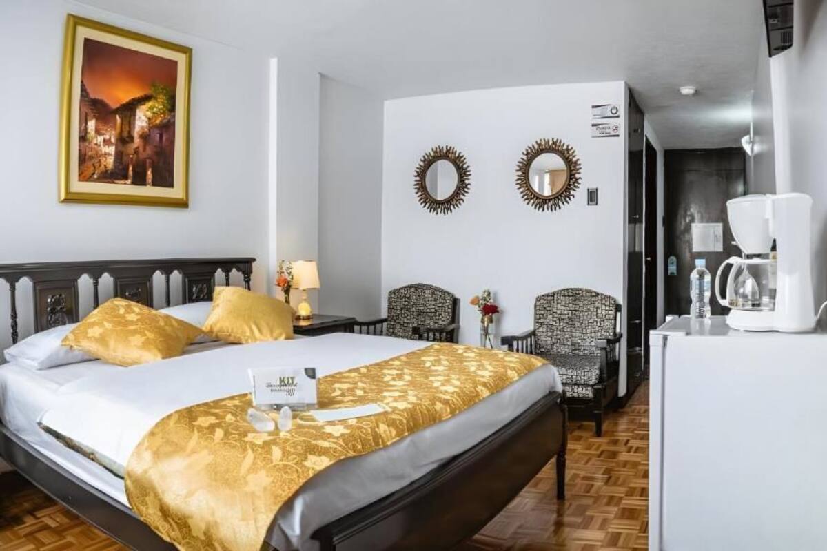 Desk, laptop workspace, free WiFi, bed sheets