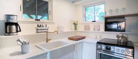 Microwave, oven, stovetop