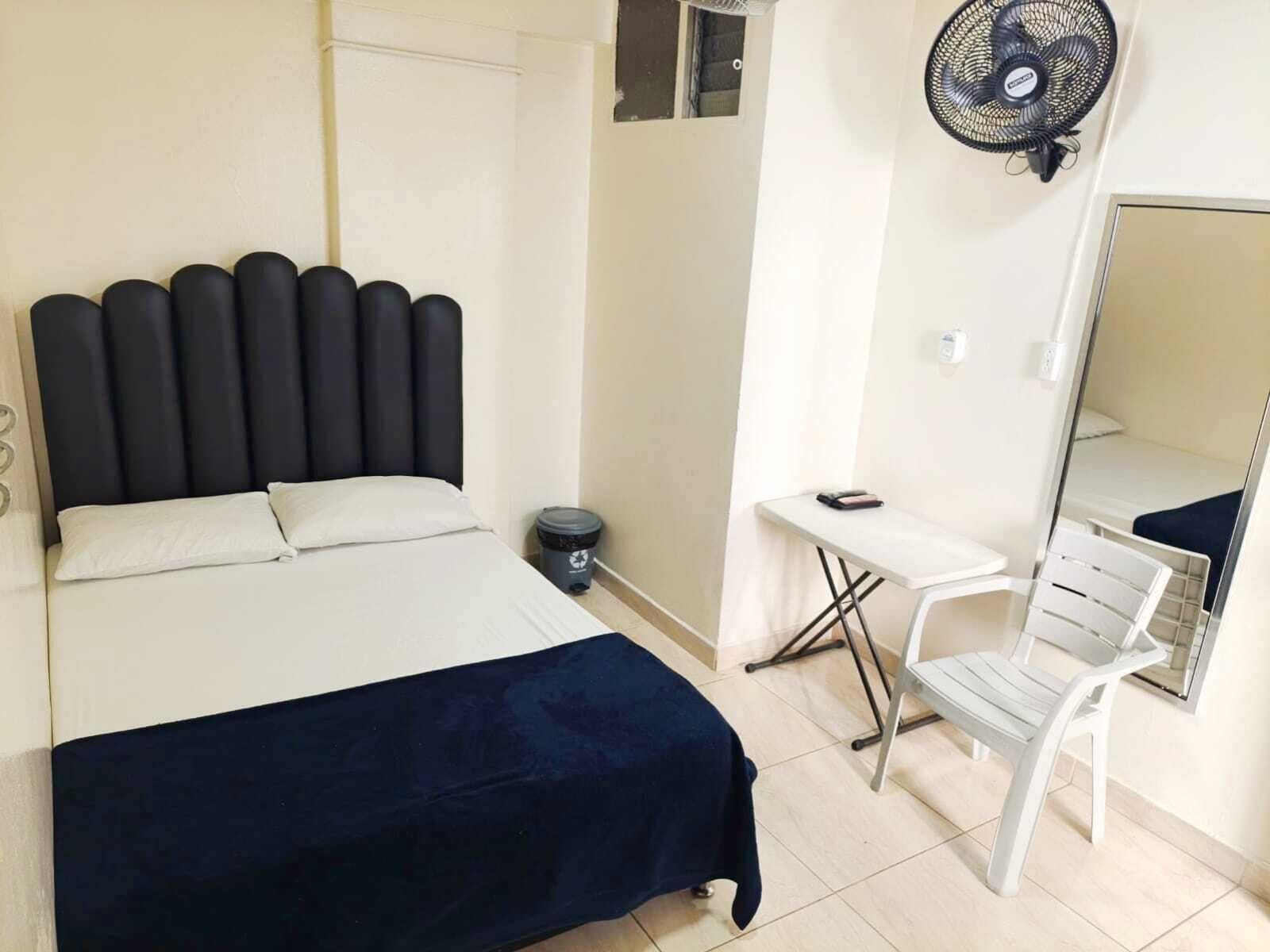 Desk, blackout drapes, iron/ironing board (on request), WiFi (free)