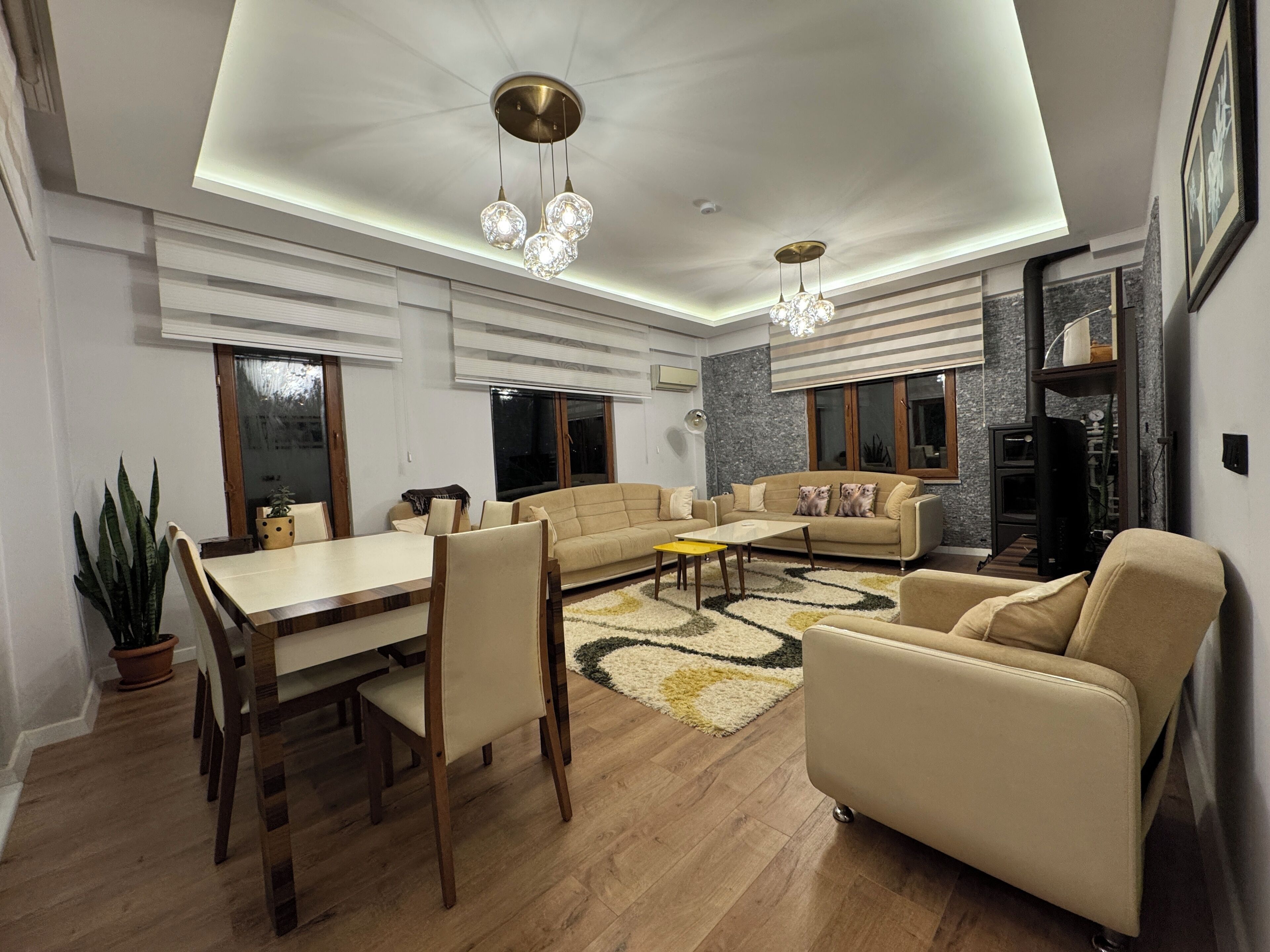 Smart TV, fireplace