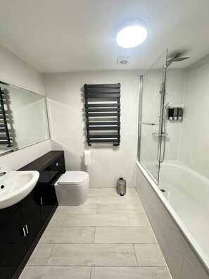 Hair dryer, towels
