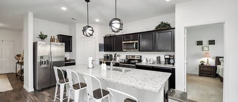 Microwave, oven, stovetop, dishwasher