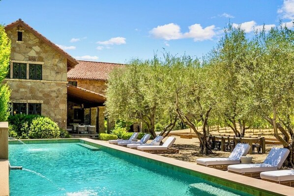 Outdoor pool, a heated pool