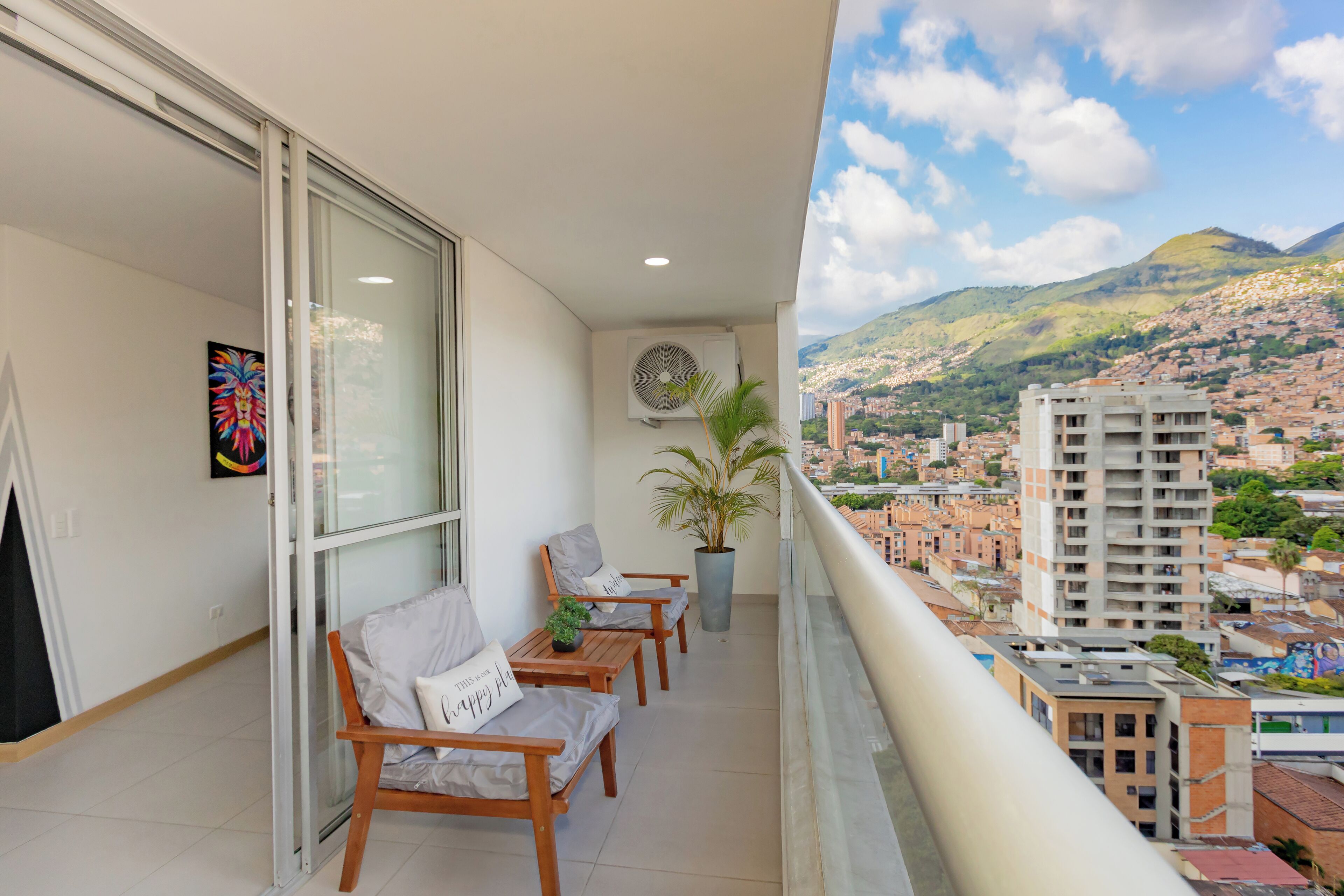 Superior-Apartment, 1 King-Bett, Balkon, Stadtblick | Balkon
