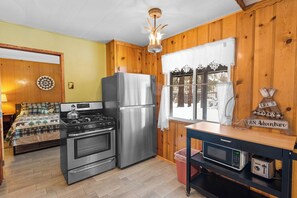 Cabane, patio, vue montagne | Cuisine privée