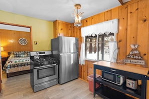Cabane, patio, vue montagne | Cuisine privée