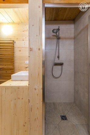 Shower, hair dryer