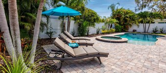 NEW! Palm Harbor Hideaway | Gorgeous Home with Pool & Tropical Oasis