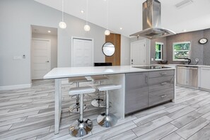 Fridge, microwave, oven, ice maker