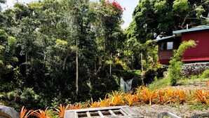 Terrace/patio - Family House by the Waterfall - Private, Countryside, Waipio, Stream, WiFi, Laundry (Honokaa)