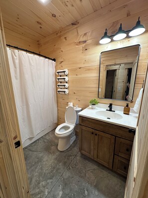 Towels, soap, toilet paper