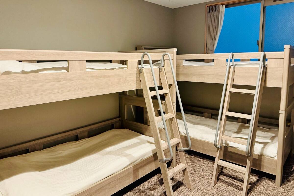 Blackout drapes, iron/ironing board (on request), WiFi (free)