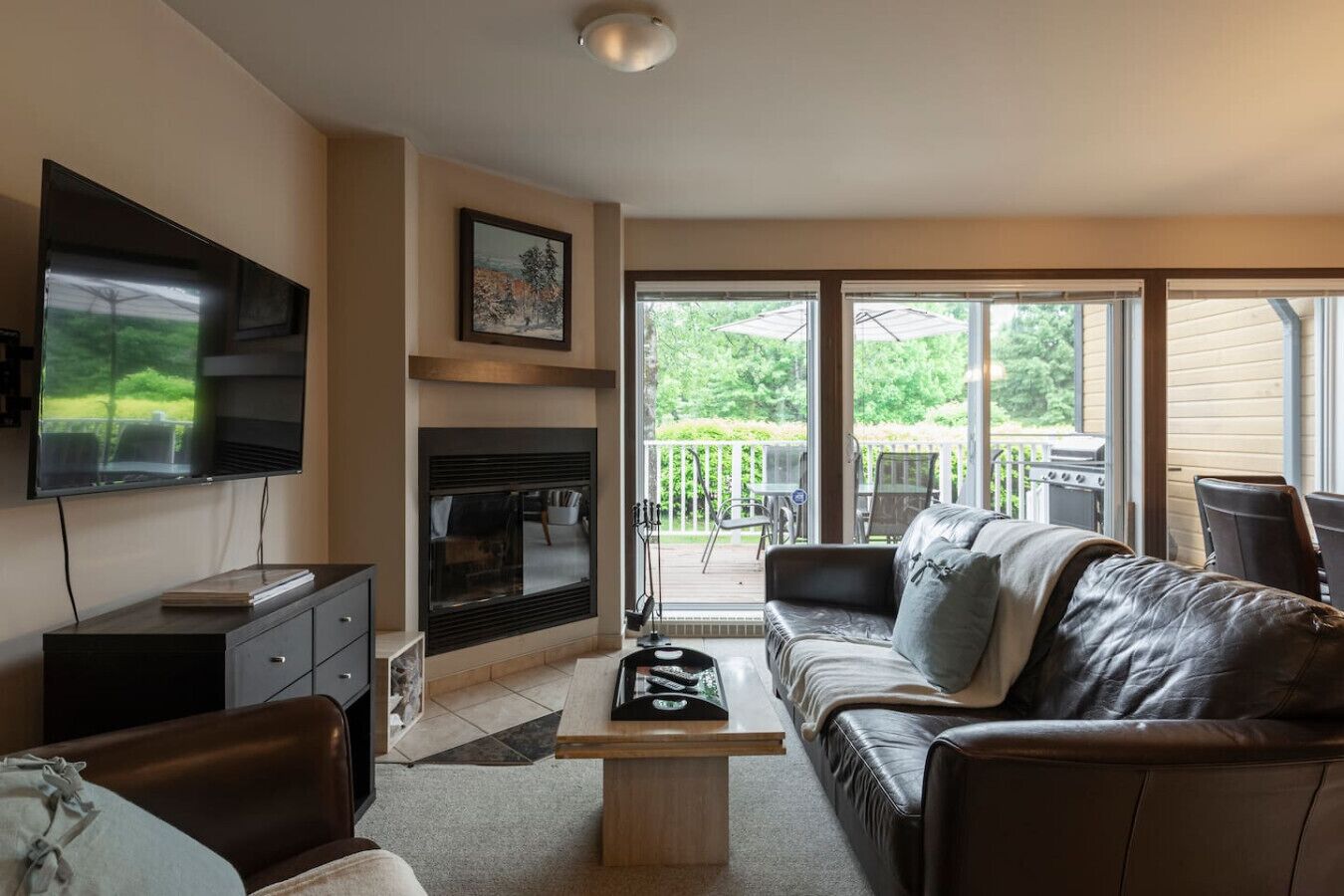 Smart TV, fireplace