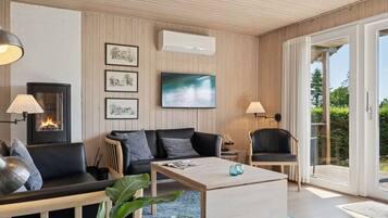 Télévision, cheminée