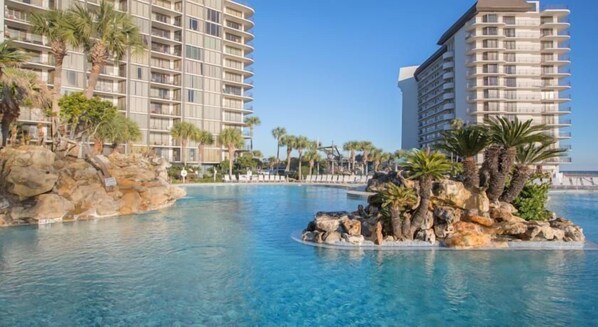 A heated pool