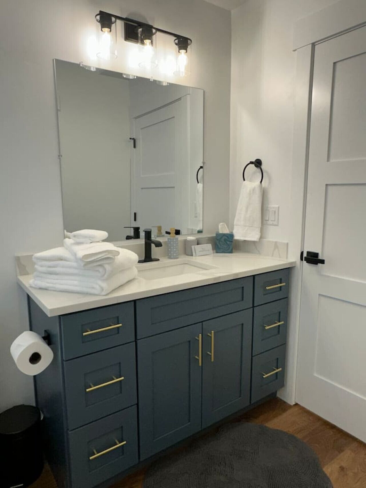 Hair dryer, towels