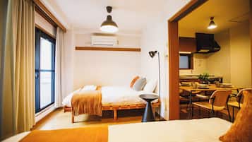 Basic Apartment, City View | Blackout drapes, iron/ironing board, free WiFi, bed sheets