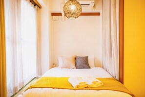 Basic Apartment, City View | Blackout drapes, iron/ironing board, free WiFi, bed sheets