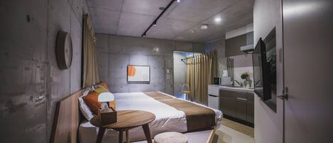 Blackout drapes, soundproofing, free WiFi, bed sheets