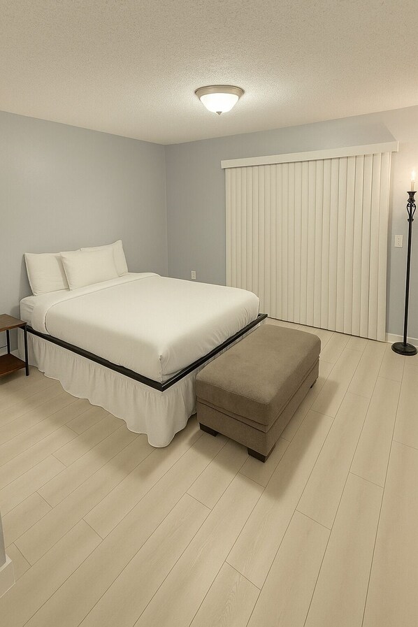 2 bedrooms, iron/ironing board, WiFi, bed sheets