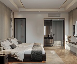 豪華雙床房, 2 間臥室, 非吸煙房 | 房內夾萬、書桌、遮光窗簾/窗簾、隔音