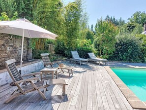 A heated pool