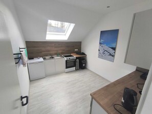 Fridge, oven, stovetop, dishwasher