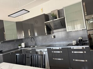 Microwave, oven, stovetop, dishwasher
