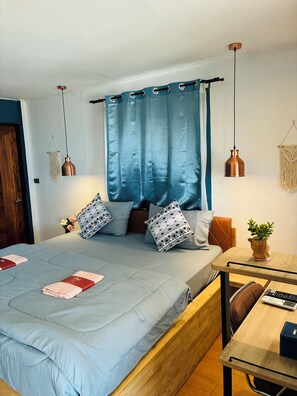 Bungalow, vue plage | Bureau, espace de travail pour ordinateur portable, Wi-Fi gratuit