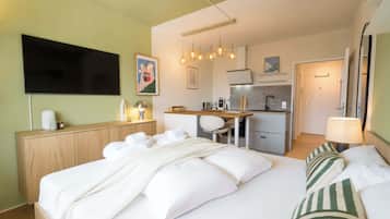 1 Schlafzimmer, Reisekinderbett, WLAN, BettwÀsche