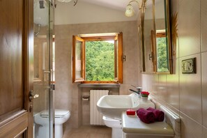 Douche, séchoir à cheveux, bidet