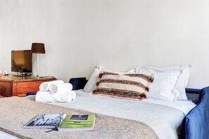 City Apartment, 1 Queen Bed with Sofa bed, Non Smoking, City View | Living area | Smart TV - Charming 1BR Steps from Saint-Germain (Paris)