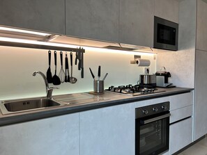 Microwave, oven, stovetop, dishwasher