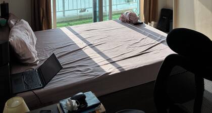 Cozy studio in pleasant Haralur with WiFi, AC and lake View