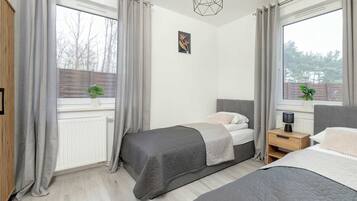 2 bedrooms, iron/ironing board, travel crib, WiFi