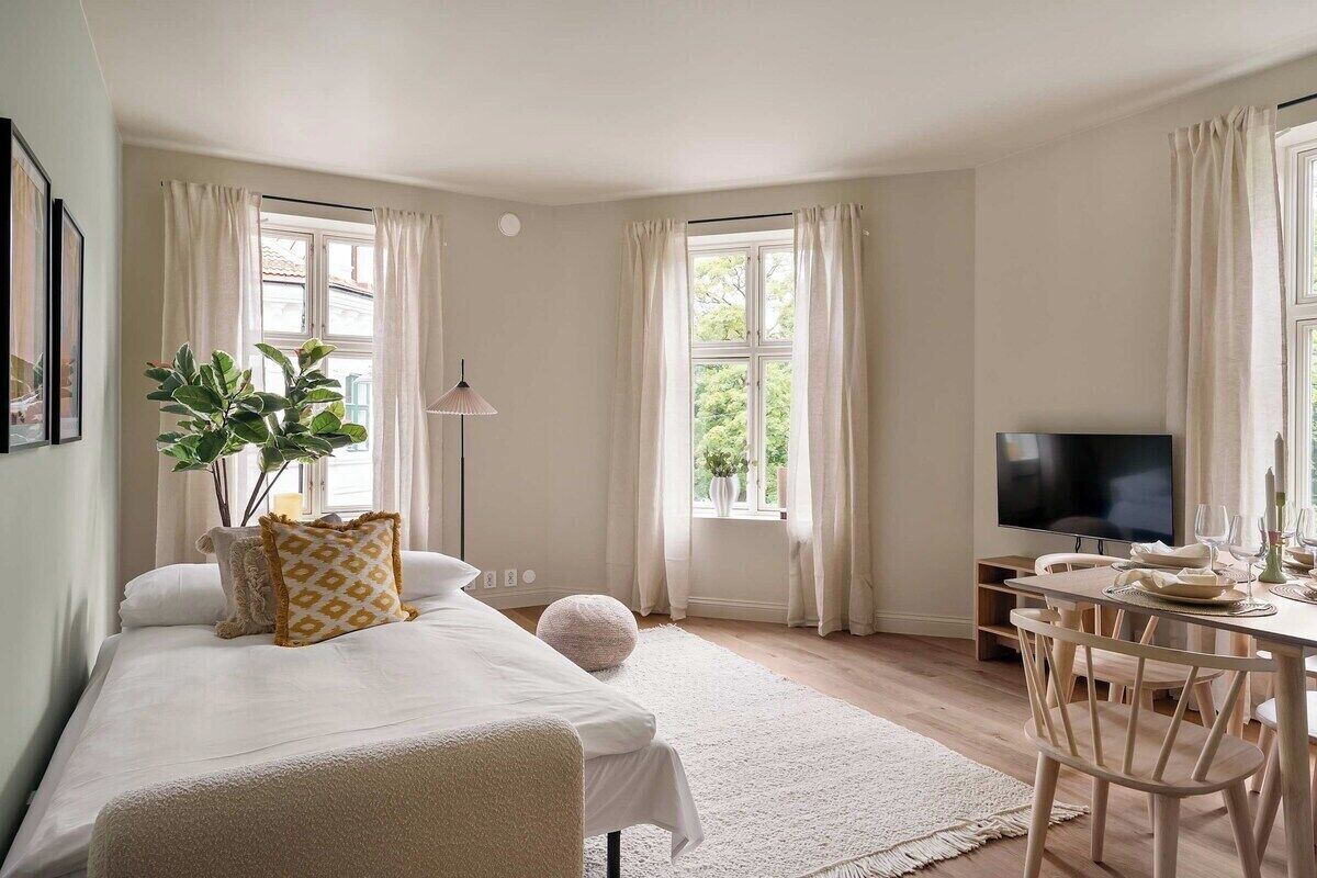 Apartemen Comfort, 1 kamar tidur, Bebas Asap Rokok | Didekorasi berbeda-beda dan dilengkapi dengan perabotan berbeda-beda