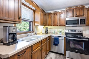 Microwave, oven, stovetop, dishwasher